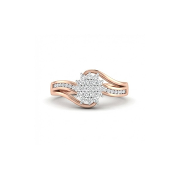 Wave Cluster Diamond Ring