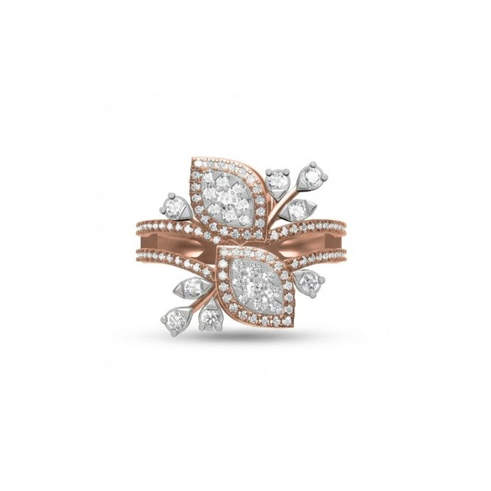 Floral Marquise Cluster Diamond Ring