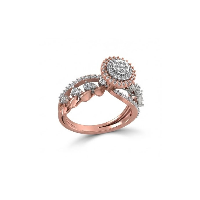 The Aurelia Halo Diamond Ring