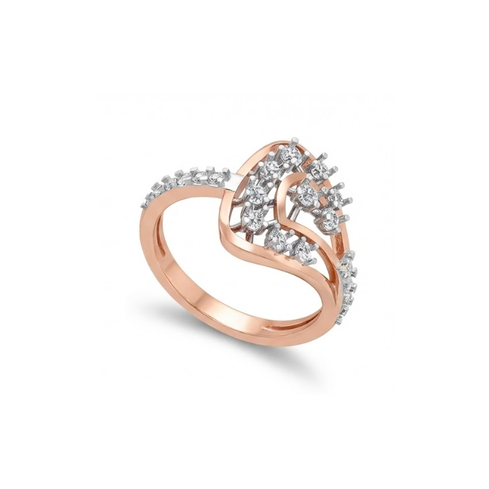 Fancy Tri-Diamond Petal Ring