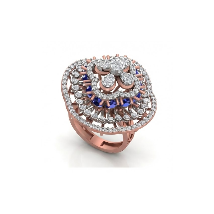 Royal Cushion Sapphire & Diamond Ring