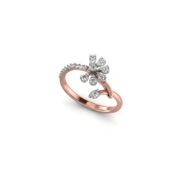 Petite Floral Bloom Diamond Ring