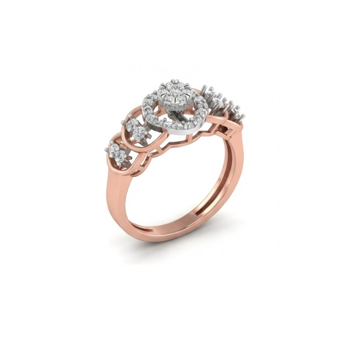 Triple Halo Round Brilliant Diamond Ring