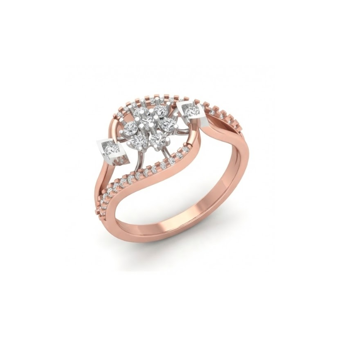 Grand Floral Cluster Diamond Ring