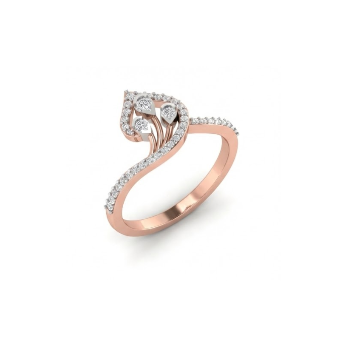 Leaf Inspired Diamond Ring