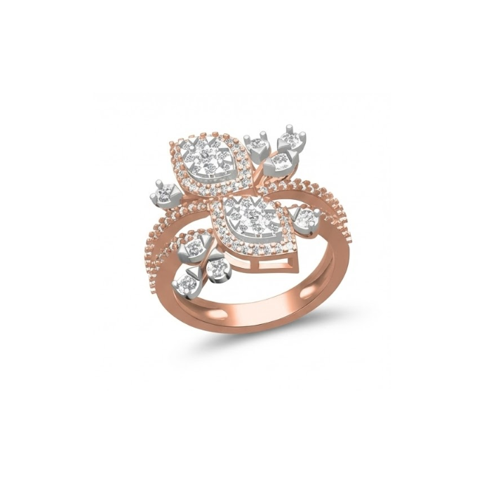 Floral Marquise Cluster Diamond Ring