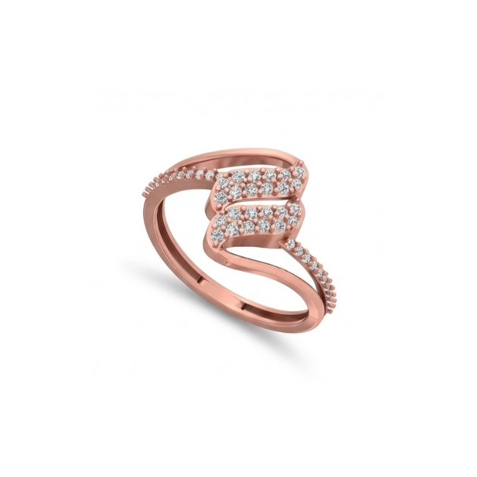 Wave Pattern Diamond Designer Ring