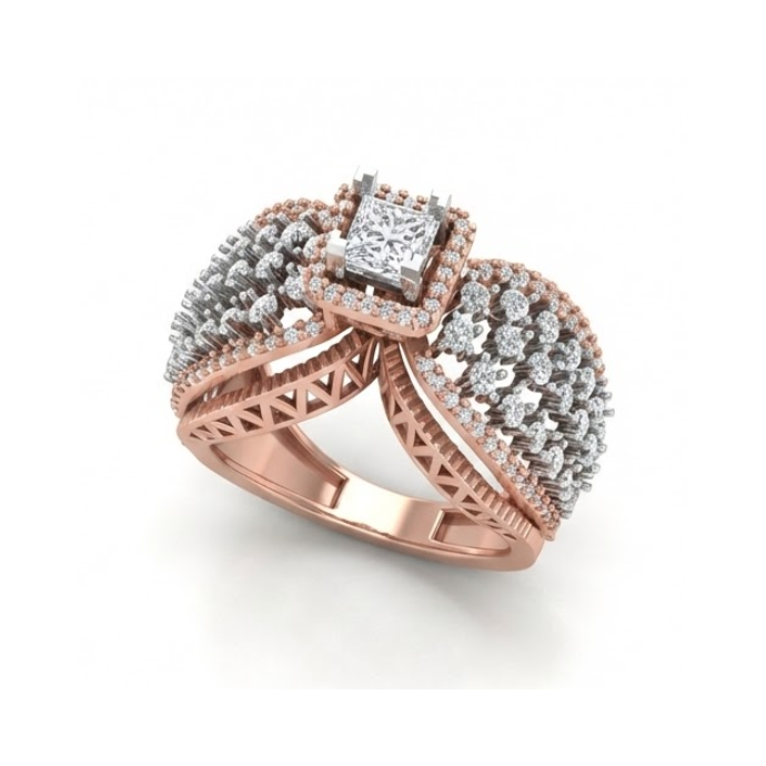 Royal Crown Cluster Diamond Ring