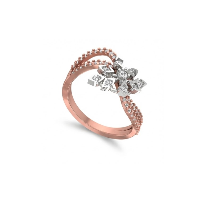 Grand Floral Burst Diamond Ring