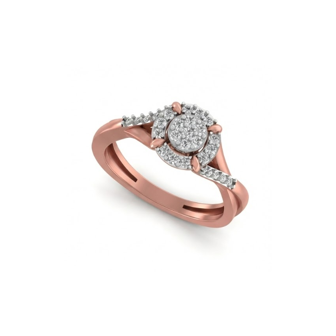 Petite Cluster Halo Diamond Ring