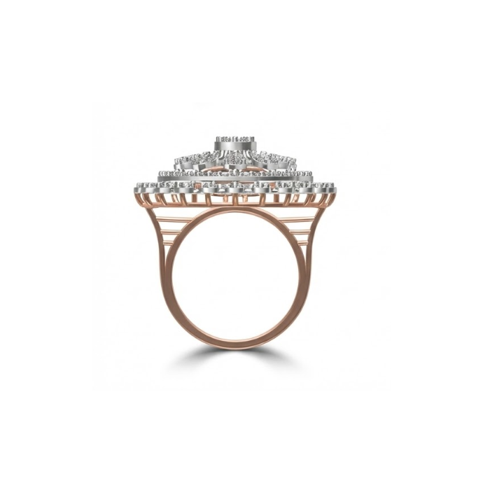 Grand Floral Dome Diamond Ring