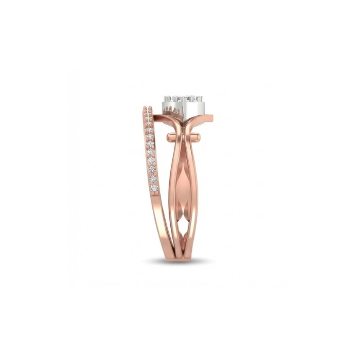 Pear Cluster Dual-Band Designer Ring