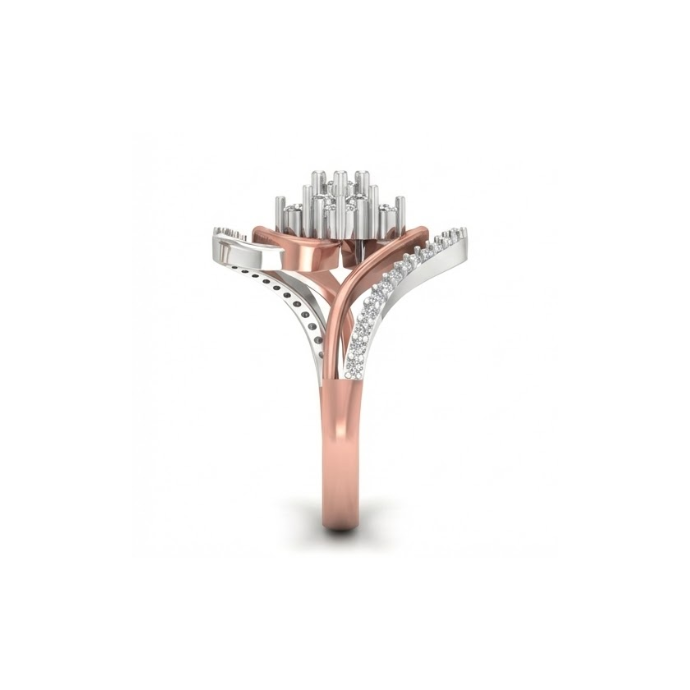 Floral Swirl Diamond Ring