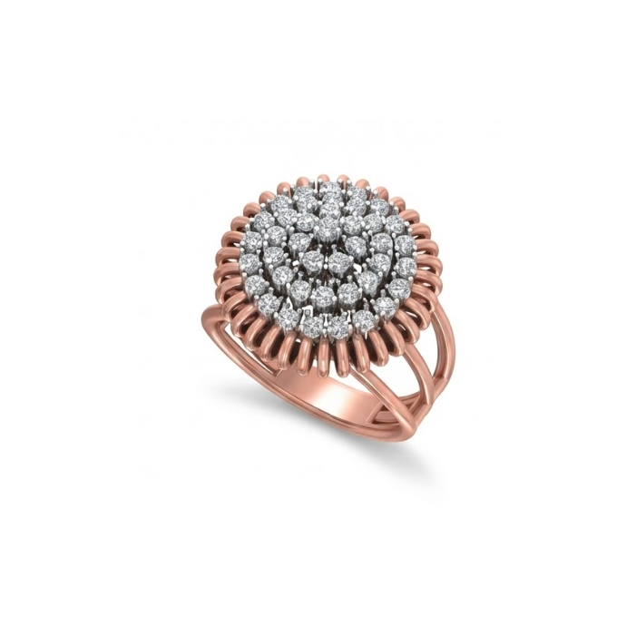 Grand Triple-Halo Cluster Diamond Ring