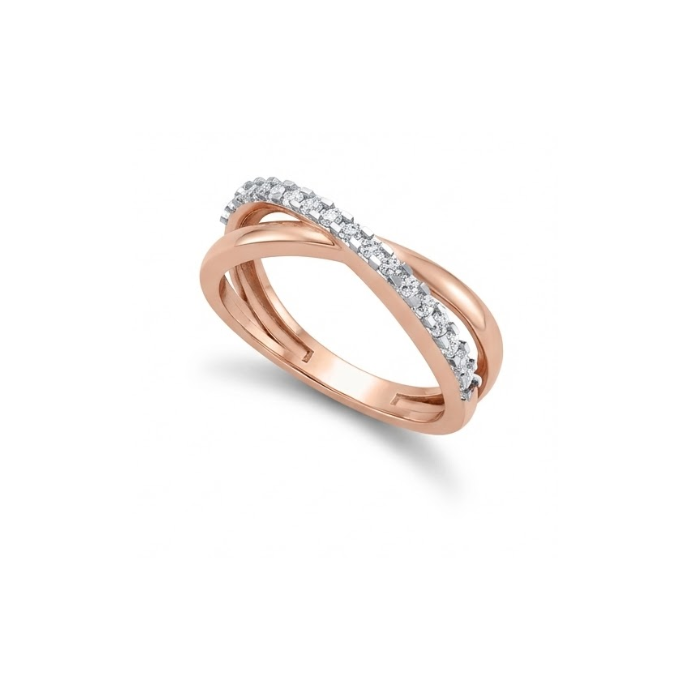 Elegant Crossover Diamond Band
