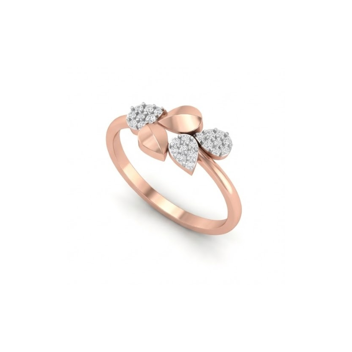 Petite Floral Diamond Accent Ring