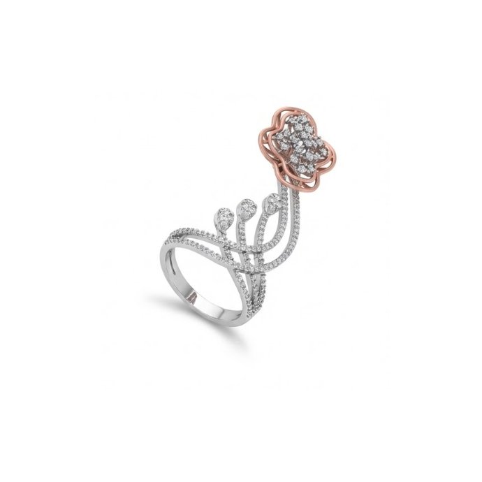 Floral Cascade Statement Diamond Ring