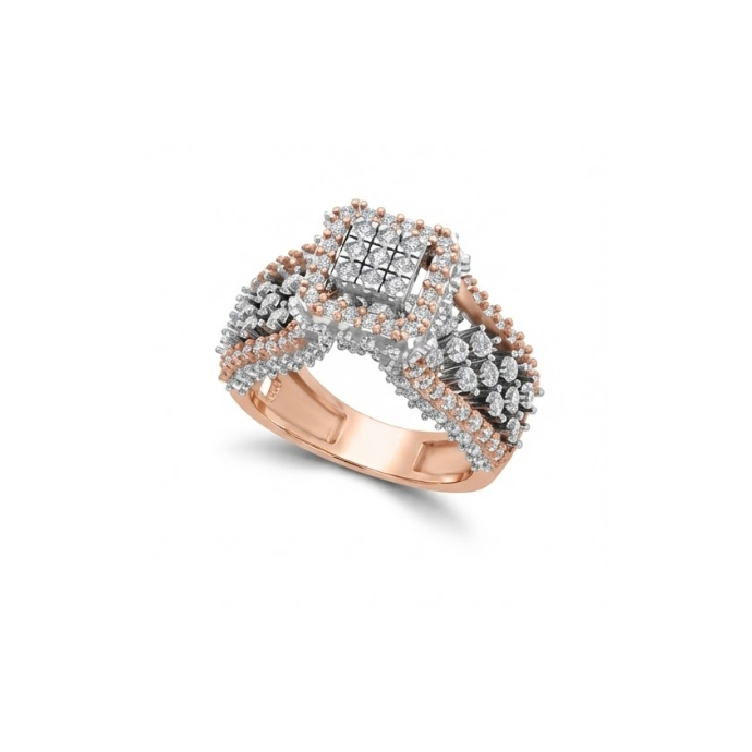 Bold Multi-Row Cluster Diamond Ring