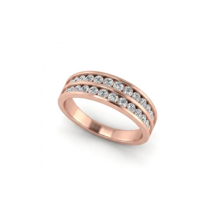 Dual-Row Brilliant Diamond Band