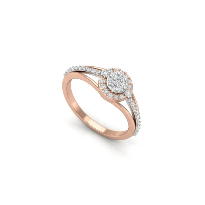 Delicate Halo Cluster Diamond Ring