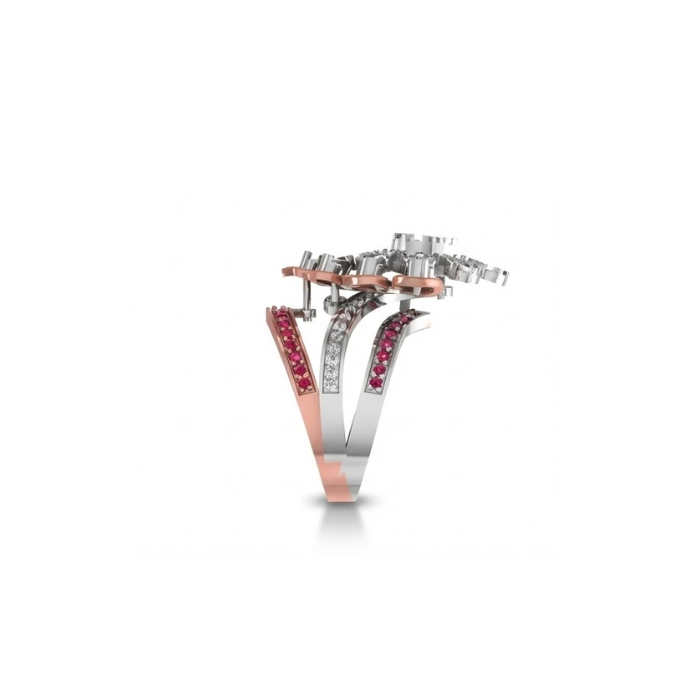 Grand Floral Dual Diamond Ring