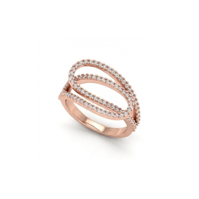 Multi-Layered Openwork Diamond Ring