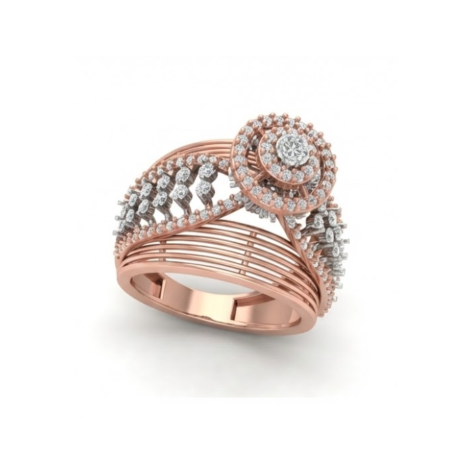 Grand Multi-Layer Dome Diamond Ring
