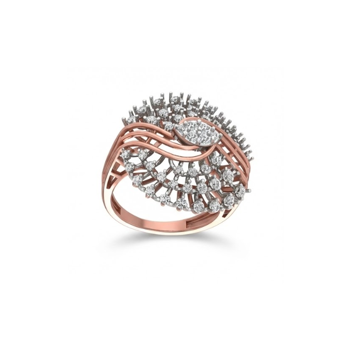 Grand Marquise Wave Diamond Ring