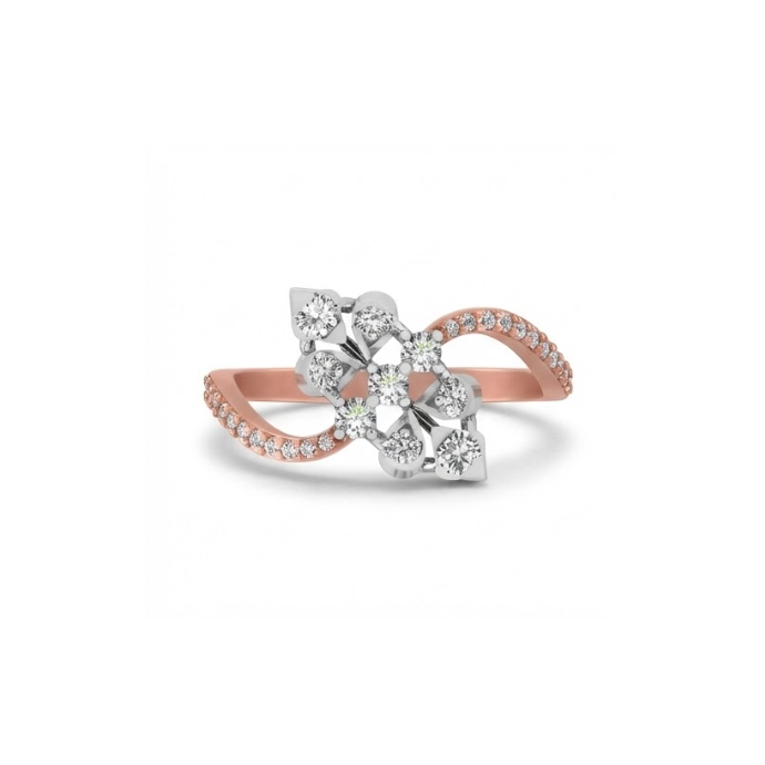Floral Twist Diamond Ring