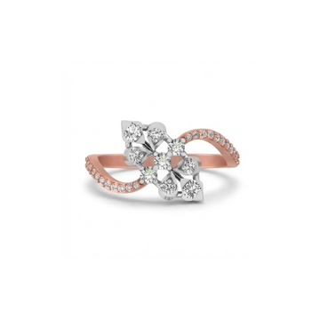 Floral Twist Diamond Ring