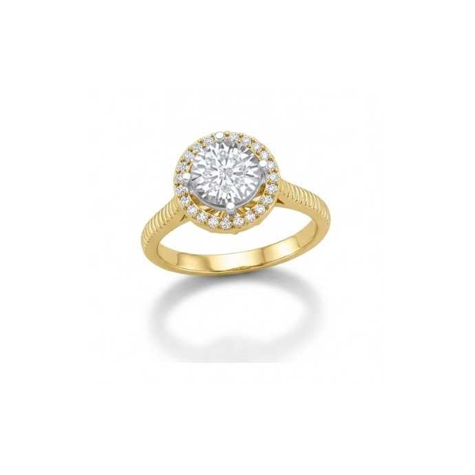 Classic Round Halo Diamond Ring