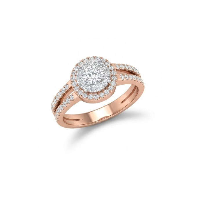 Double Halo Round Cluster Diamond Ring