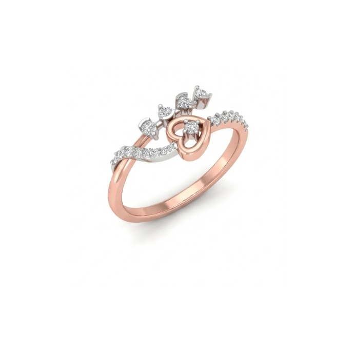 Heart Curve Diamond Ring