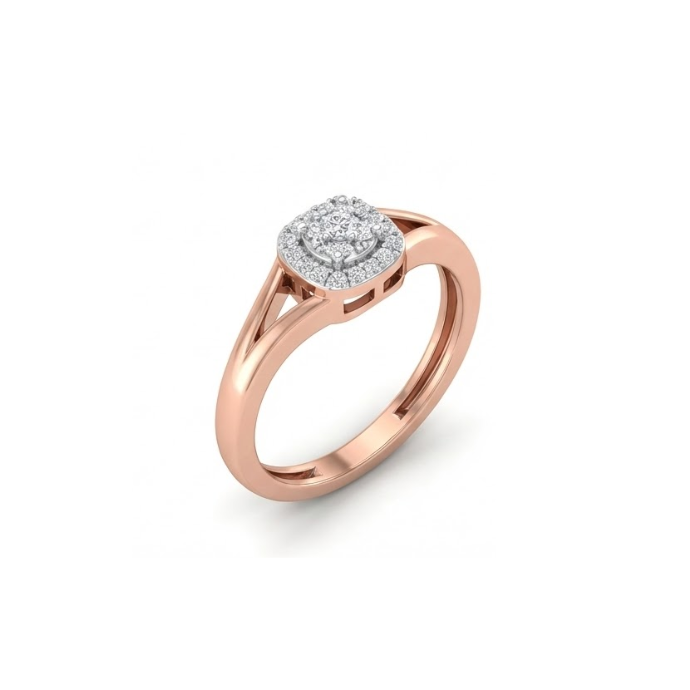 Elegant Petite Cushion Cluster Diamond Ring