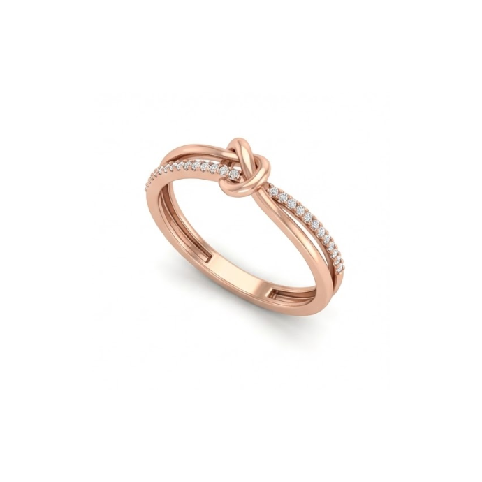 Elegant Diamond Knot Ring