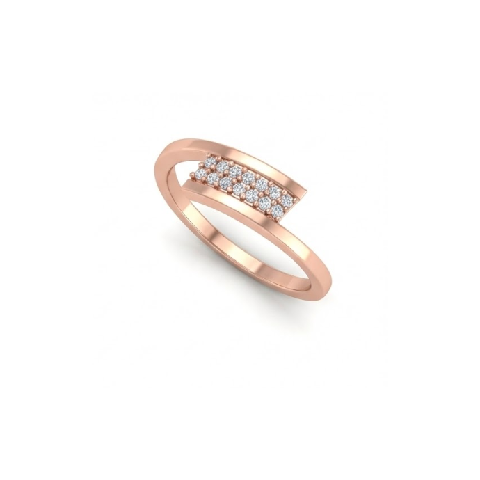 Sleek Twin-Row Diamond Band Ring