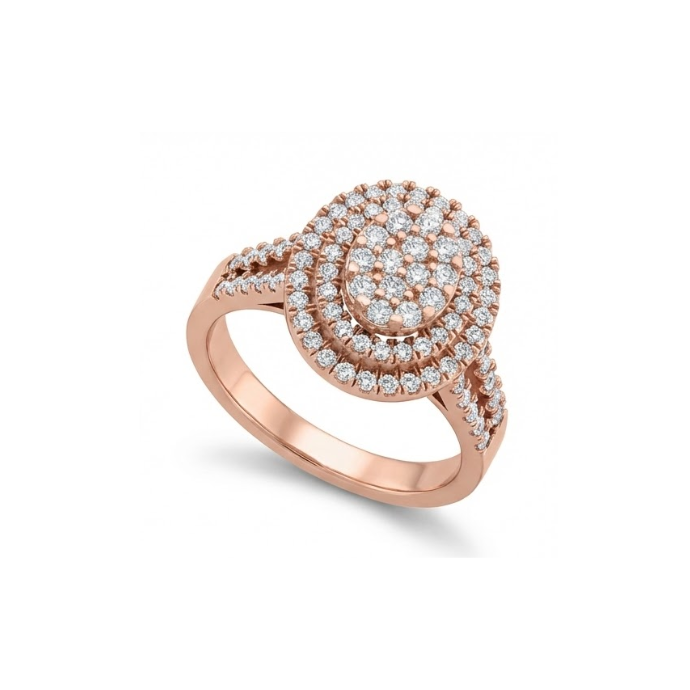Double Halo Grand Cluster Diamond Ring