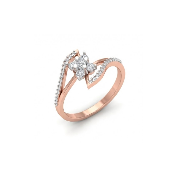 Stylish Floral Diamond Ring