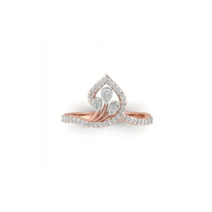 Leaf Inspired Diamond Ring