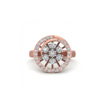 Radiant Spoke Halo Diamond Ring
