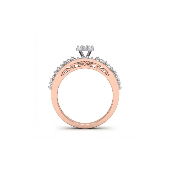 Floral Cluster Diamond Band Ring