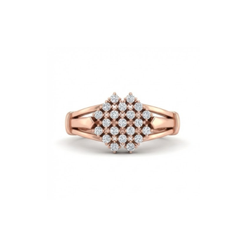 Cluster Diamond Crown-Inspired Ring