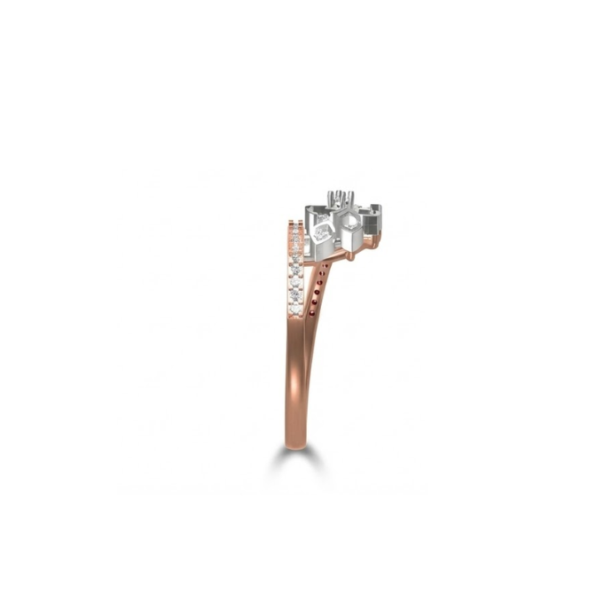 Dual Band Floral Diamond Ring