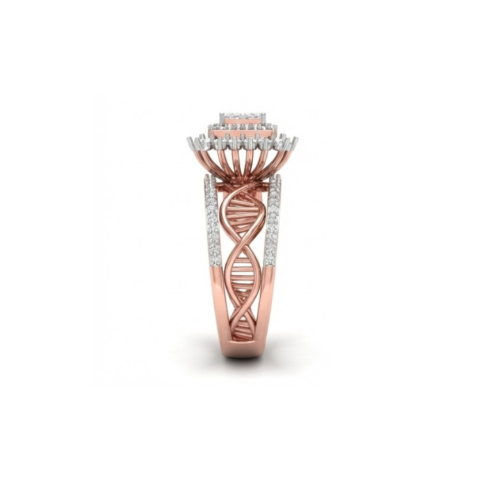 Royal Quad-Cluster Diamond Statement Ring