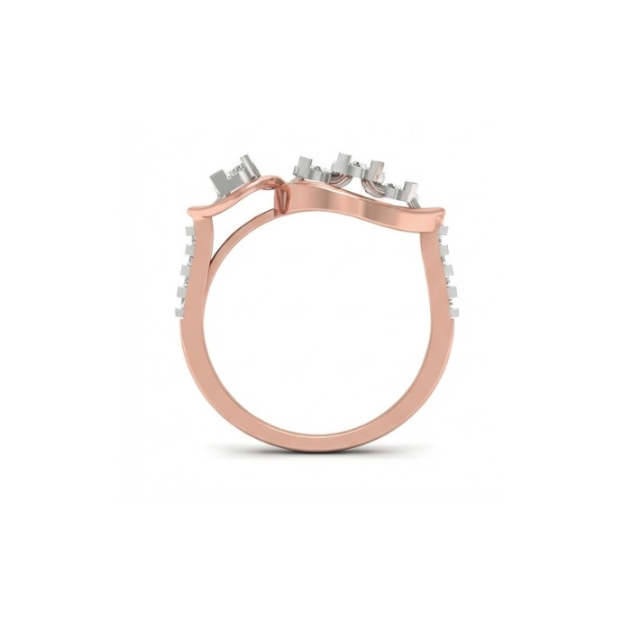 Twin Petal Cluster Diamond Ring