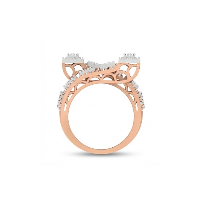 Designer Dual-Panel Diamond Ring