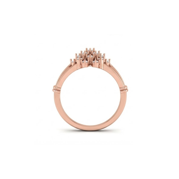 Cluster Diamond Crown-Inspired Ring