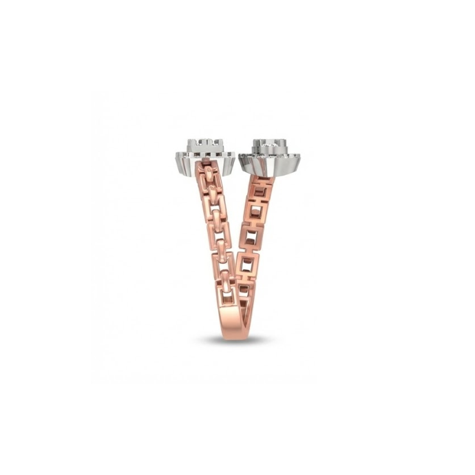 Dual Motif Modern Wrap Diamond Ring
