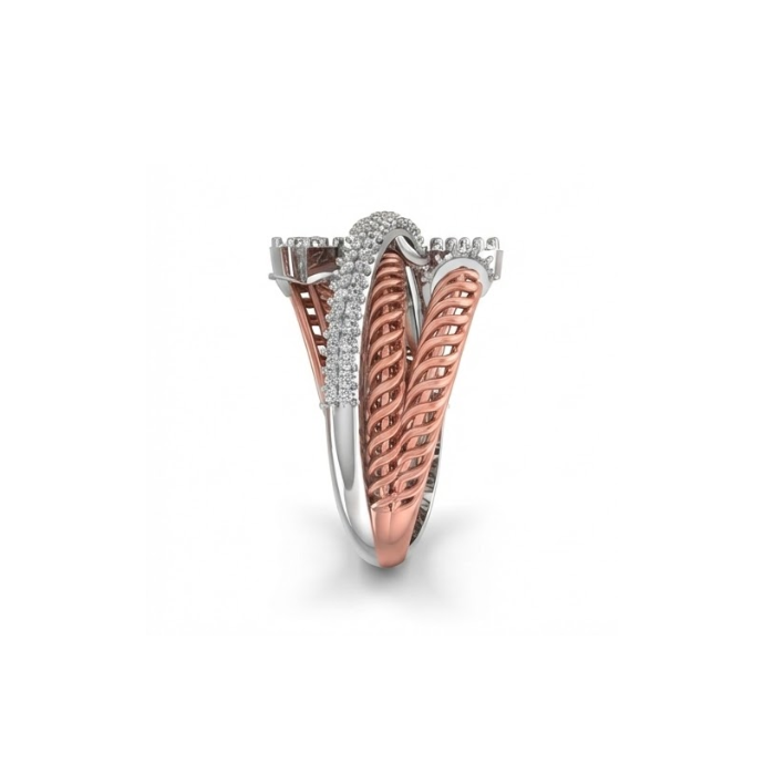 Oval Halo Concentric Diamond Ring