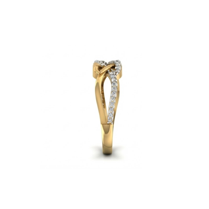 Twisted Infinity Diamond Band Ring